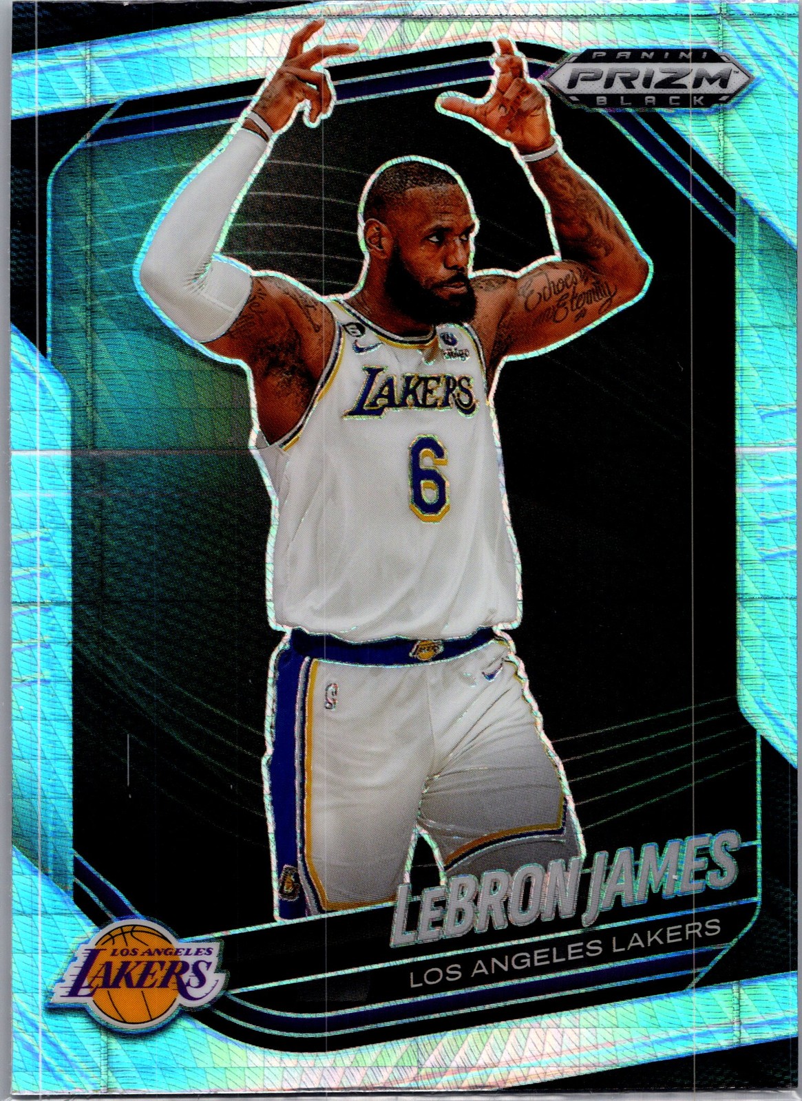 2024-25 Panini Prizm Black #52 LeBron James Hyper Prizms