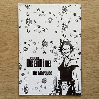 Club Deadline at The Marquee Rave Flyer 1993 Tank Girl Techno Bandulu Dave Angel