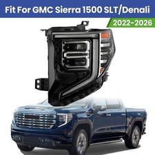 For 2022-2026 GMC Sierra 1500 SLT Denali Full LED Headlight Left Driver Side LH