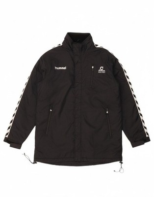 HUMMEL Herren Grafik Windbreaker Mantel UK 42 XL Schwarz Nylon AO06