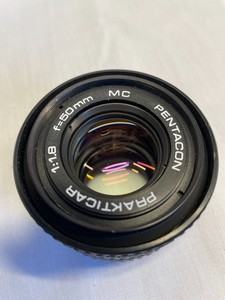 Pentacon Prakticar MC 50mm f1.8 Lens Excellent Condition Caps Free UK Postage