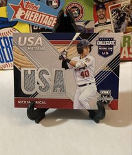 2020 Panini Elite Extra Edition - USA Baseball Material Nick Madrigal...