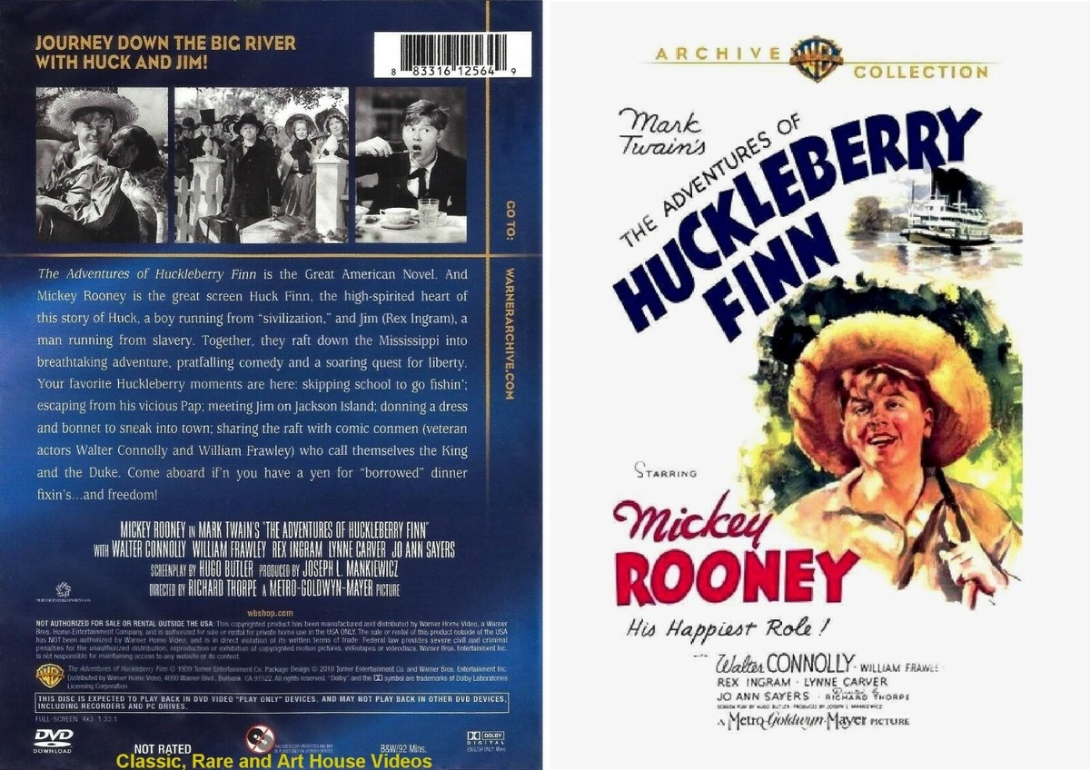 The Adventures of Huckleberry Finn ~DVD~ Mickey Rooney (1939