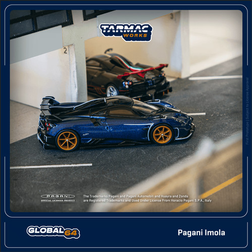 Tarmac Works 1:64 Pagani Imola blau Argentina blau Diecast Modellauto