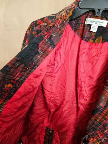 COLDWATER CREEK WOMEN'S BLAZER PADDED LINED TAILORED MULTICOLOR SIZE 8P #4359 - Picture 7 of 12