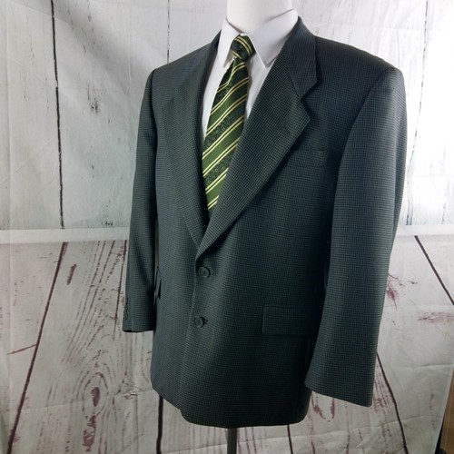 Pierre Cardin Man In Wool 43S Wool 2 Button Multicolor Check Blazer Sport Coat - Picture 5 of 12