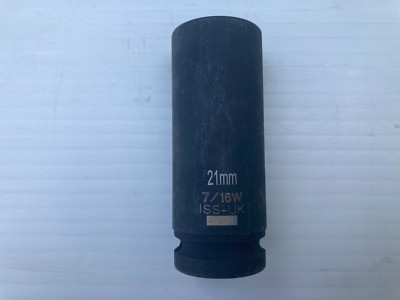 ISS-UK 21MM 1/2'' Steckschlüssel Deep Impact Steckschlüssel Made in England 08M021L 7/16W