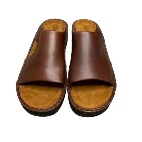 Sandálias femininas Naot Roma couro tamanho UE 42 EUA 11 marrom castanho conforto - Imagem 2 de 4