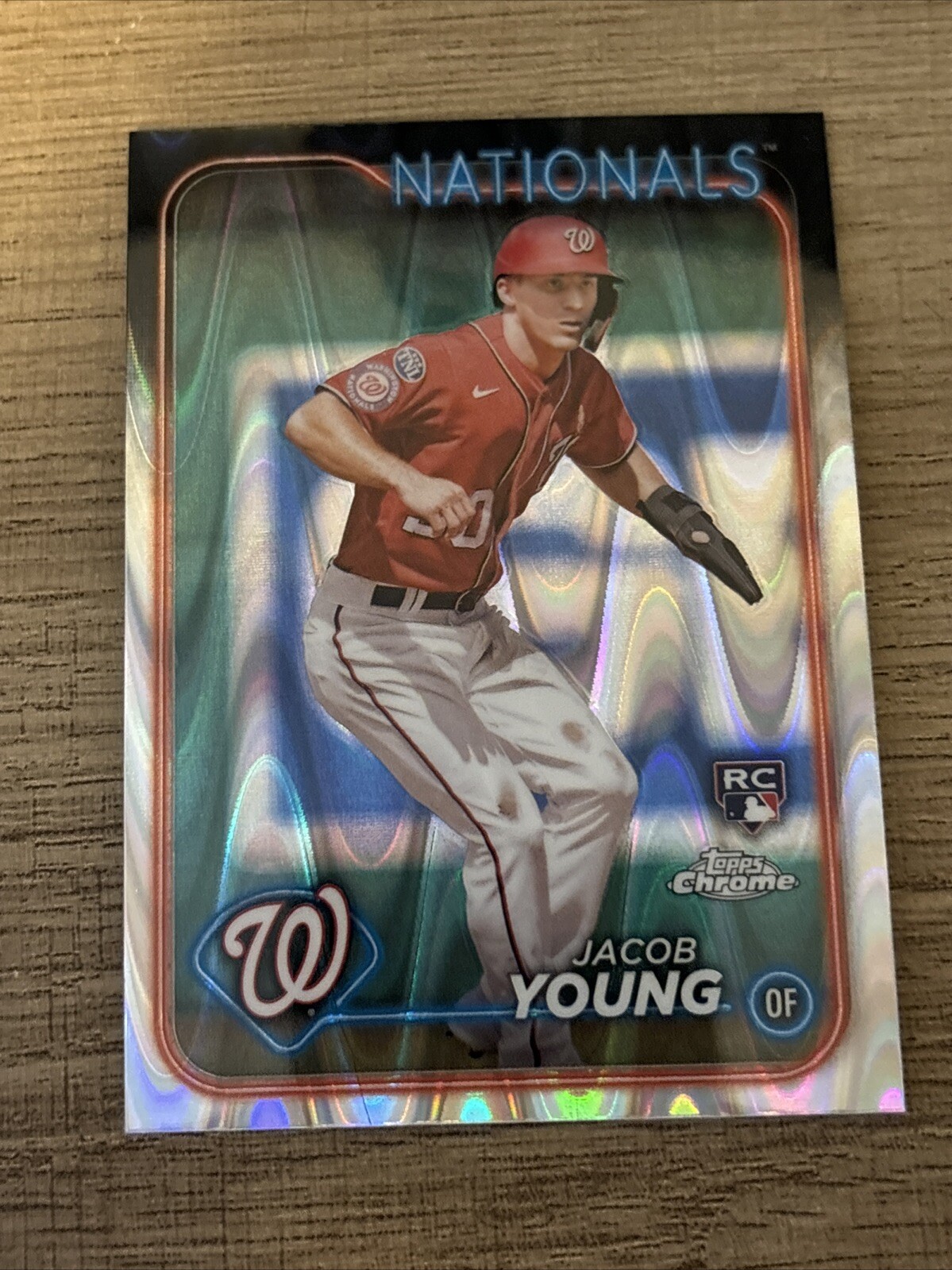 2024 Topps Chrome Raywave Refractor #264 Jacob Young (RC) Washington Nationals