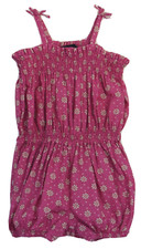 babyGAP Girl’s Size 3-6 Months Pink Floral Sleeveless Snap Crotch Overalls