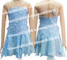 New ice figure skating dress Baton rotating dress custom size