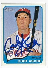 Autographed CODY ASCHE  2014 Topps Heritage Card #75 - w/COA