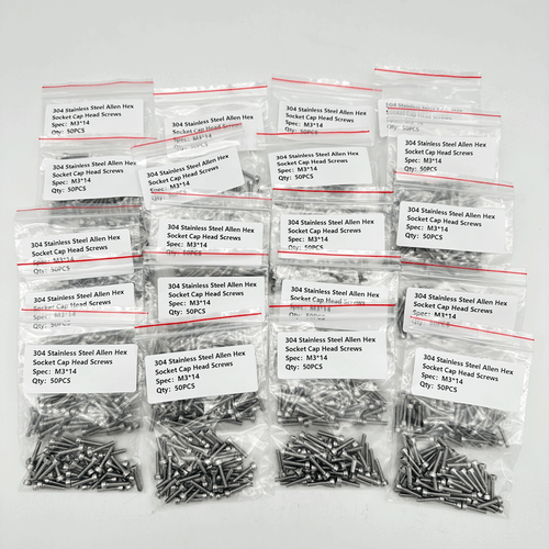 50PCS M3 x 14 304 Stainless Steel Allen Hex Socket Cap Head Screws - Picture 11 of 22