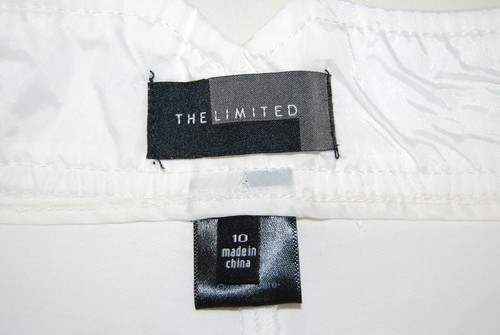 NWOT The Limited Women's White Cuffed High Waisted Shorts sz 8 10 12 - Picture 12 of 12
