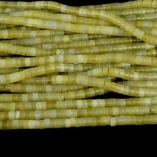 4X2MM Lemon Jade Gemstone Heishi Discs beads Loose Beads P15