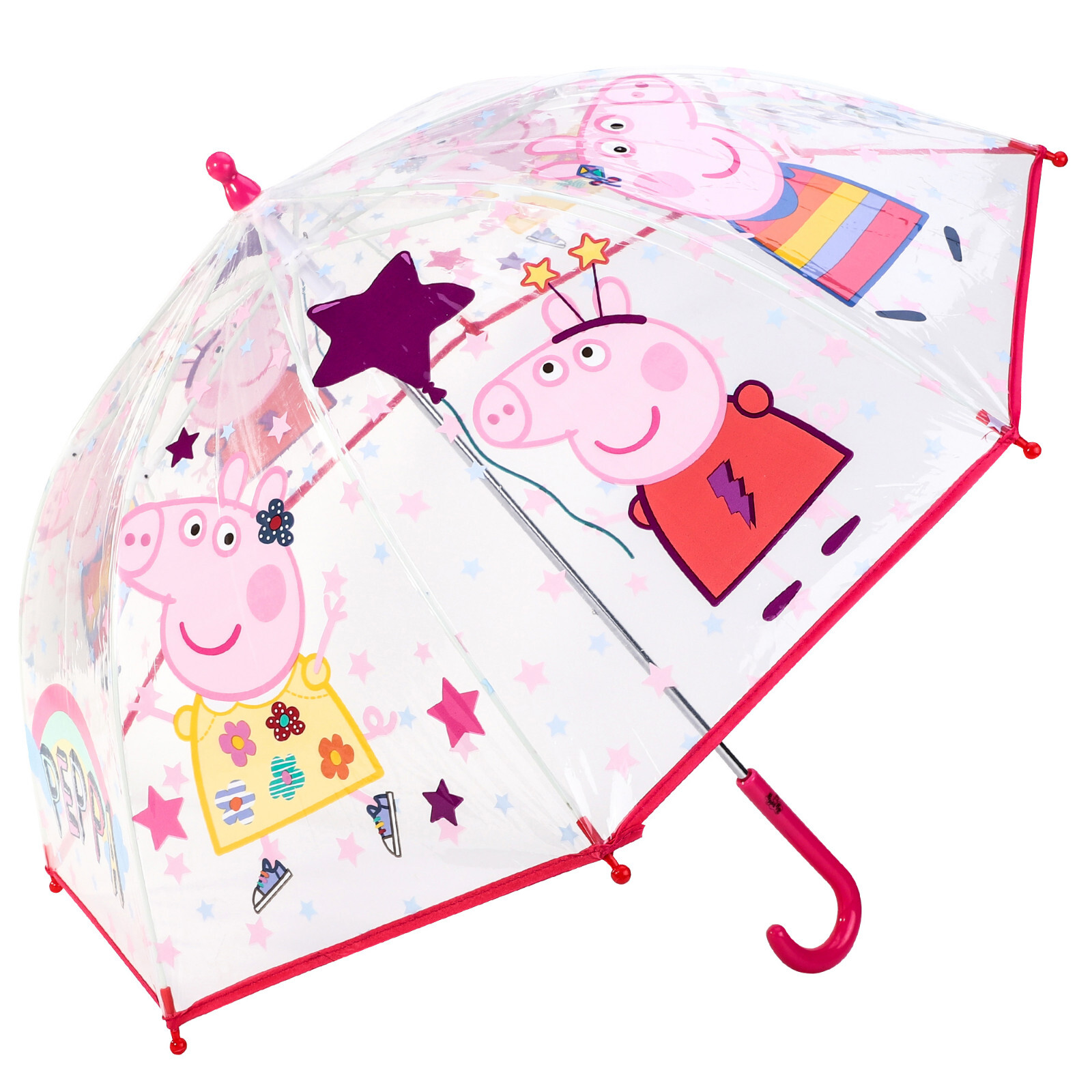 Peppa Pig Dome Umbrella for Kids Childrens Boys Girls Brolly with Safety Open