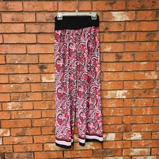 Print Palazzo Pant Flowing Fit and Vibrant Print Ladies Size M