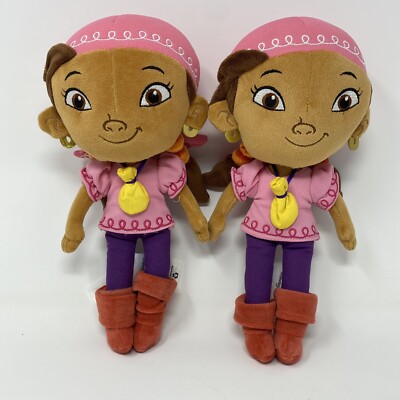 TWO Disney Store Jake and the Neverland Pirates Izzy Girl Plush Dolls 12''