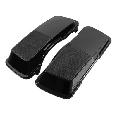 TCMT Black Saddlebag Speaker Lids For Harley Touring Electra Glide 1994-2013 – 6x9 Dual Speaker Cutouts