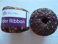 Berlini Ladder Ribbon trellis yarn, Fantasy, lot of 2 142 yds each 