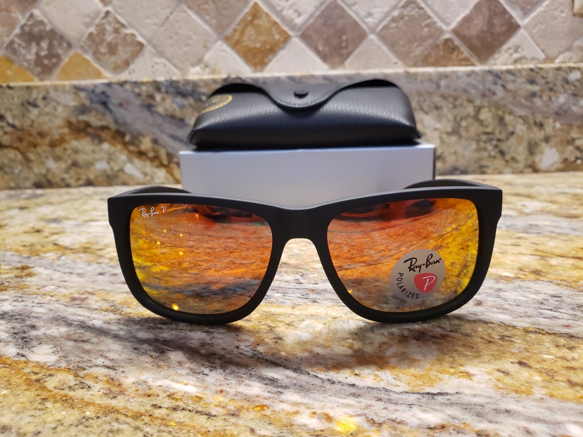 Ray-Ban New Justin RB4165 Red Mirror Lens Polarized Sunglasses 622