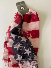 Falls Creek Square Scarf Red/White/Blue Americana Flag New