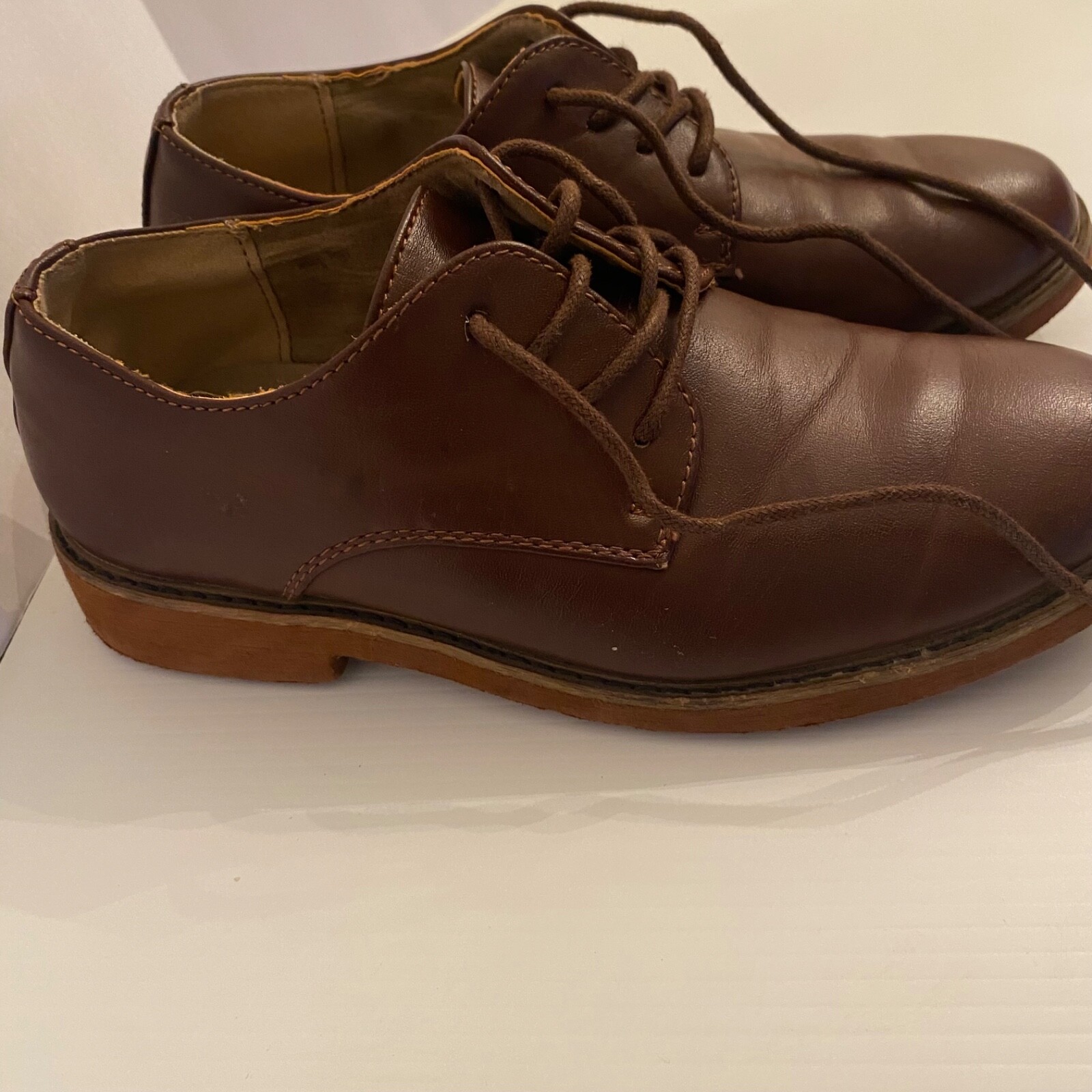 SAOLA Scarpe Oxford comode eleganti memory foam marrone cervo cervi bambini ragazzi taglia 3M