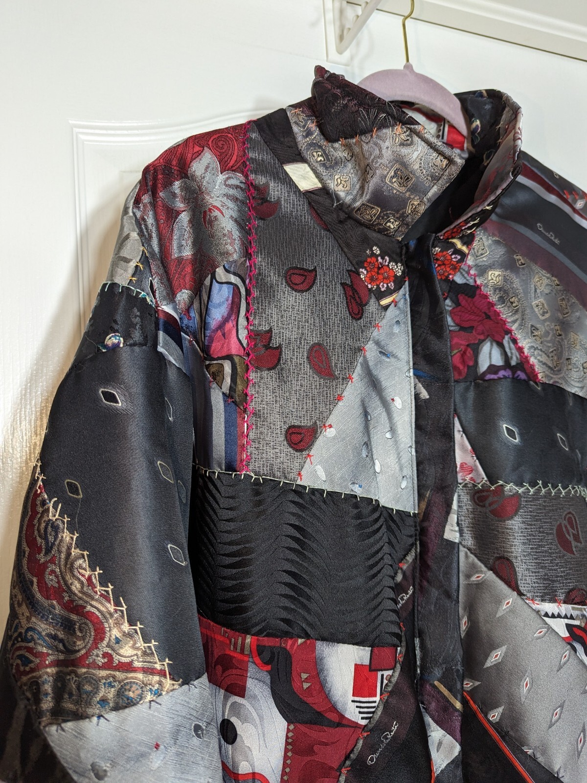 Vintage Reworked OSCAR De La RENTA Patchwork Coat… - image 3