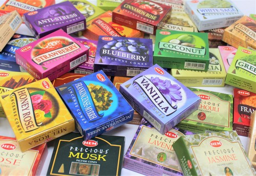 Precious Lavender Incense Cones: Lot 12 Packs of 10 Cones, 120 Total HEM BRAND - Picture 5 of 9
