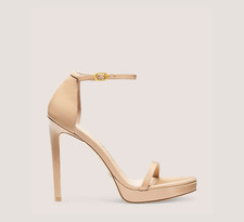  550 STUART WEITZMAN Nudist Disco Patent Leather Sandal PLATFORM ADOBE 9 DB5 