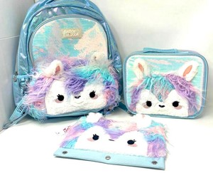 llama backpack and lunchbox
