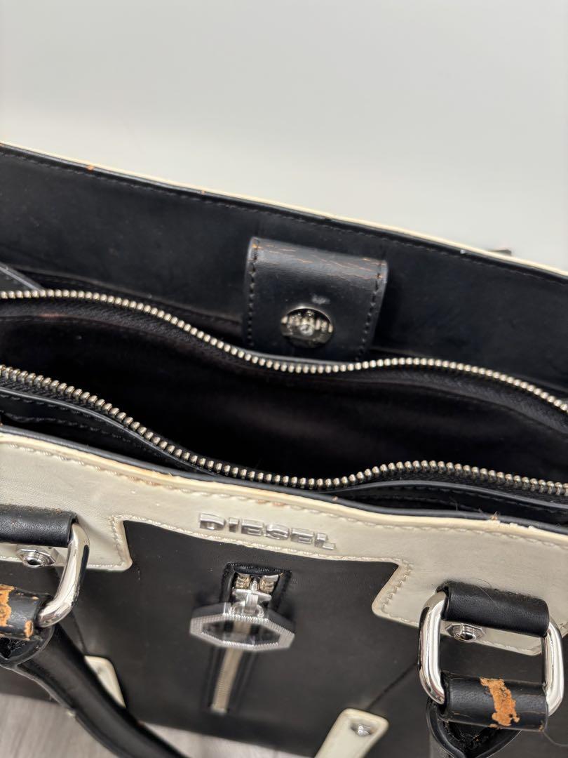 Authentic DIESEL tote hand bag leather archive vintage y2k