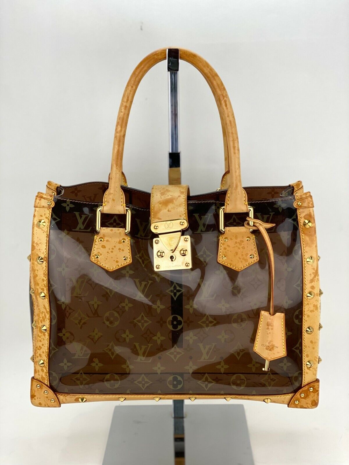 Louis Vuitton LOUIS VUITTON Monogram Vinyl Cover Ambre GM Tote Bag Leather  Brown M92500 Cabas