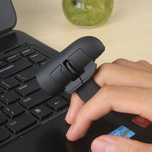 Tony Mini Finger Mouse Wireless Bluetooth USB Optical Ring Mice for Laptop PC - Picture 1 of 10