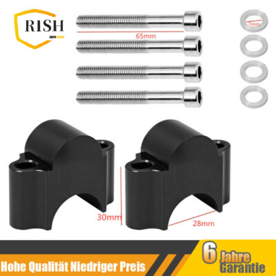 2X Motorrad Lenker Riser Clamp Lenkererhöhung Universal 7/8'' 22mm Für Dirtbike