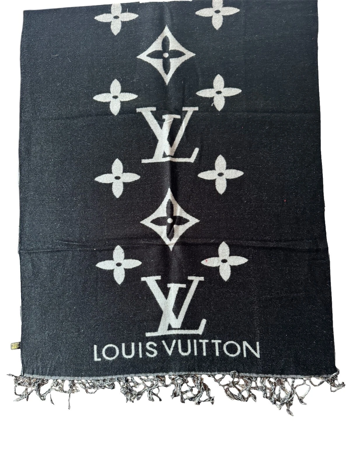 Seda Negra Louis Vuitton Bufandas y estolas de Mujer