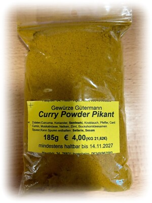 Curry Powder pikant 185g o. Glutamat - Gewürze Gütermann (KG 21,62 )