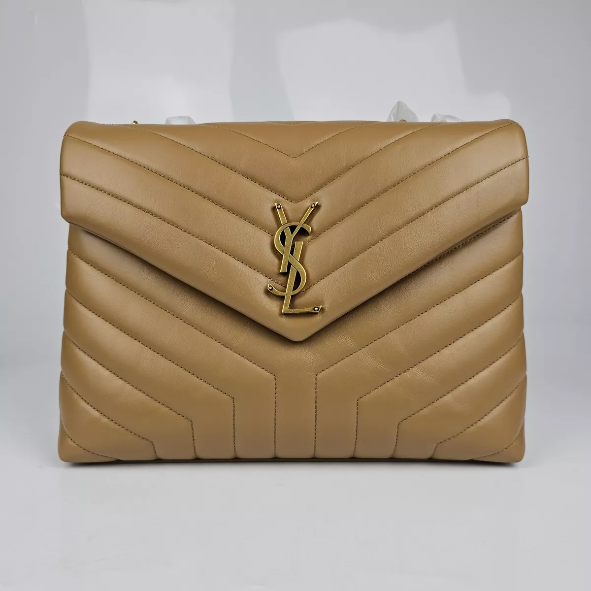 Saint Laurent - Authenticated Loulou Handbag - Leather Beige Plain for Women, Very Good Condition