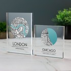 Map Print Acrylic Block Capital City Travel Explorer Village Town City View Gift