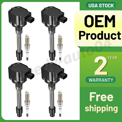 4 Ignition Coil Pack UF781 and Spark Plugs For 2017-2022 Honda CR-V l4 1.5L