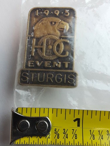 Harley Davidson Grupo de Propietarios Cerdo 1995 Sturgis South Dakota Event Pin Eagle - Imagen 1 de 2