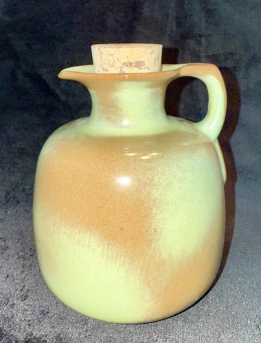 Vintage Frankoma Pottery #833 Prairie Green Honey Jug With Cork Made In OK USA