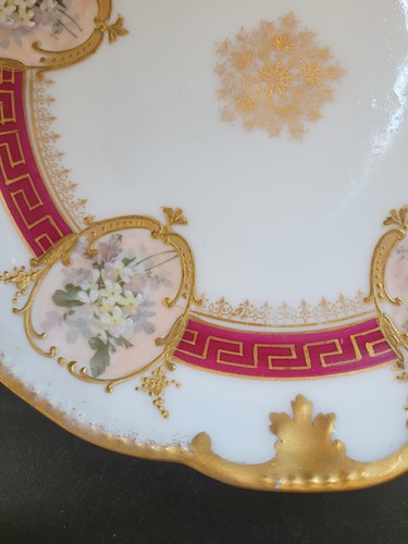 limoges AK france Flowers plate - Picture 6 of 15