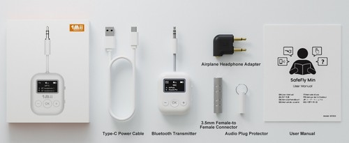 1Mii SafeFly Min Airplane Bluetooth 5.3 Adapter Transmitter Dual Pairs LowLatenc - Afbeelding 13 van 14