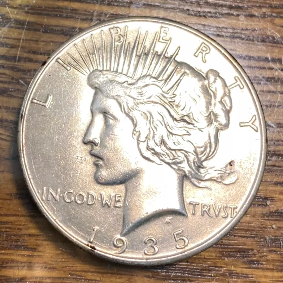 1935 Peace Dollar Silver