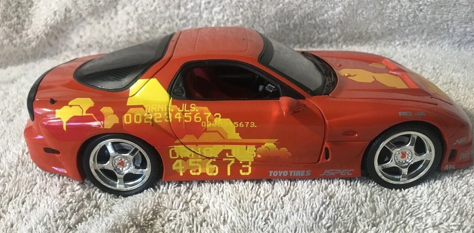 ERTL RACING CHAMPIONS 1994 Mazda RX-7 The Fast And The Furious 1:18 Die-Cast Car - Image 4 of 4