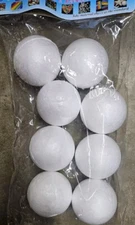 DIY Polystyrene Balls 5.5 cm 8 Round White Styro Foam Sphere Art Craft 