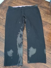 Dickies 774 Original Fit Work Pants 36x28 Black Bleached Grunge Skater