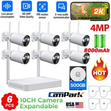 4MP Solar CCTV Wireless WiFi Outdoor Home Security Camera System 2 Way Audio PIR