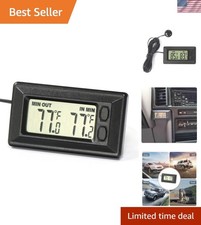 Imagen de Smart Digital Car Thermometer for Interior & Exterior Use, Dual Display Fahre...